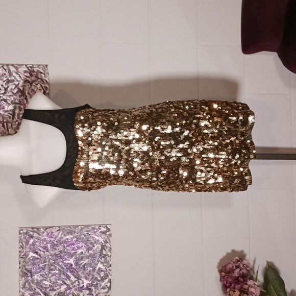 Express Dresses & Skirts - Gold sequin dress